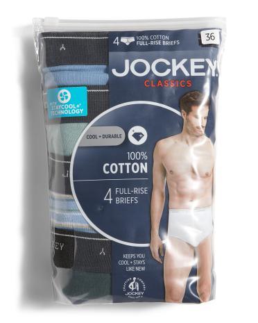 4pk Full Rise Cotton Briefs for Men Product Image