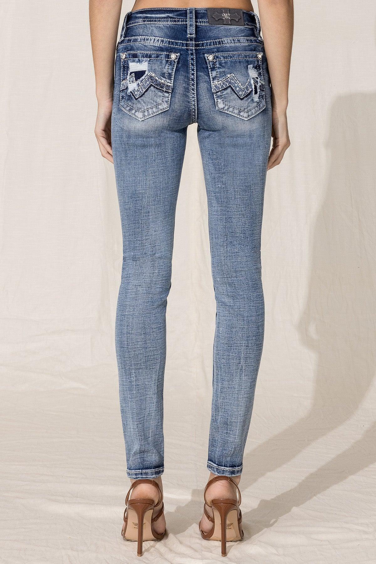 Modern Blowout Logo Skinny Jeans Product Image