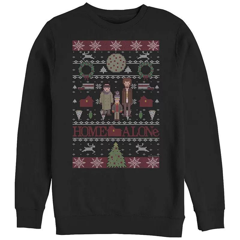 Big & Tall Home Alone Christmas Sweater Graphic Fleece, Mens Blue Product Image