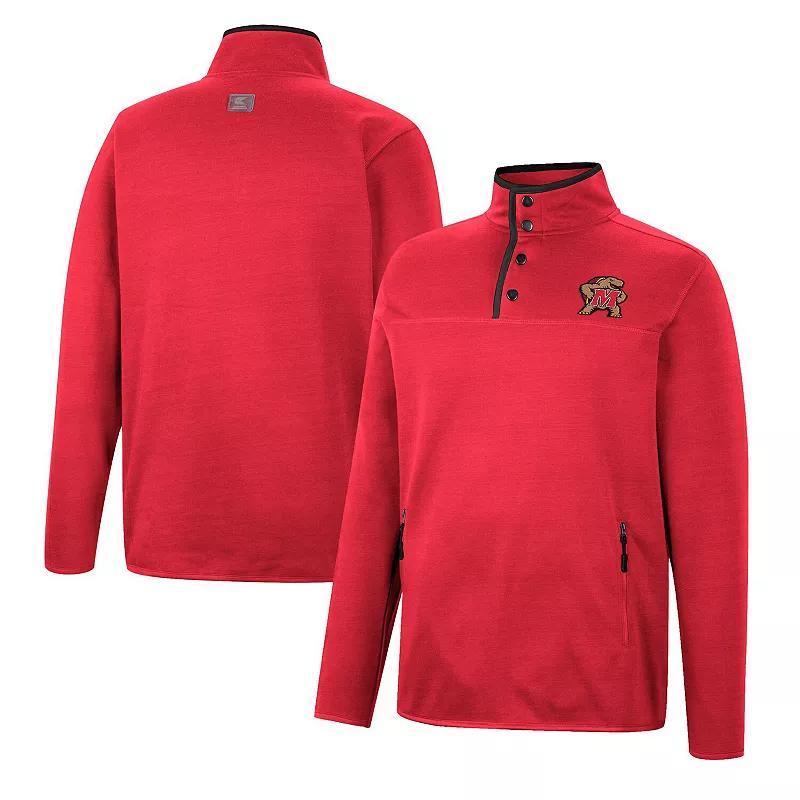 Mens Colosseum Red Louisville Cardinals Rebound Quarter-Snap Jacket Product Image