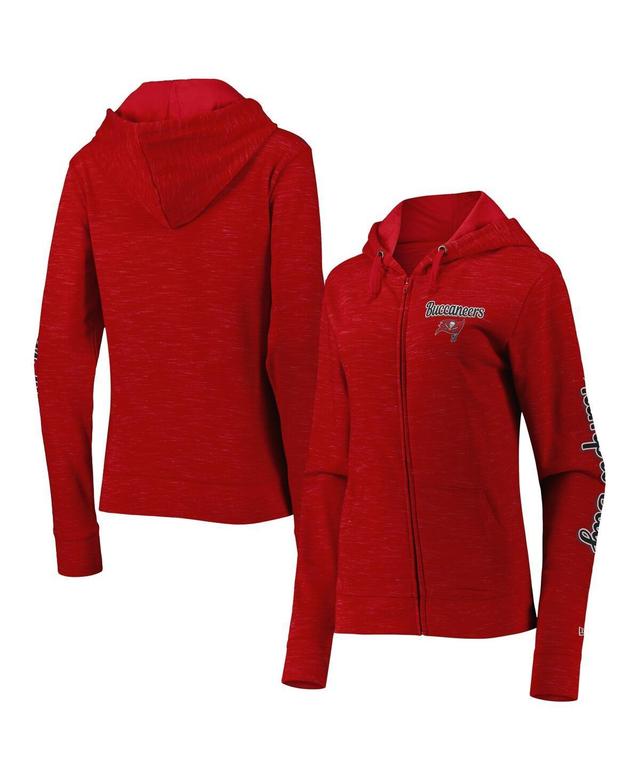 Womens New Era Tampa Bay Buccaneers Reverse Space-Dye Full-Zip Hoodie Product Image