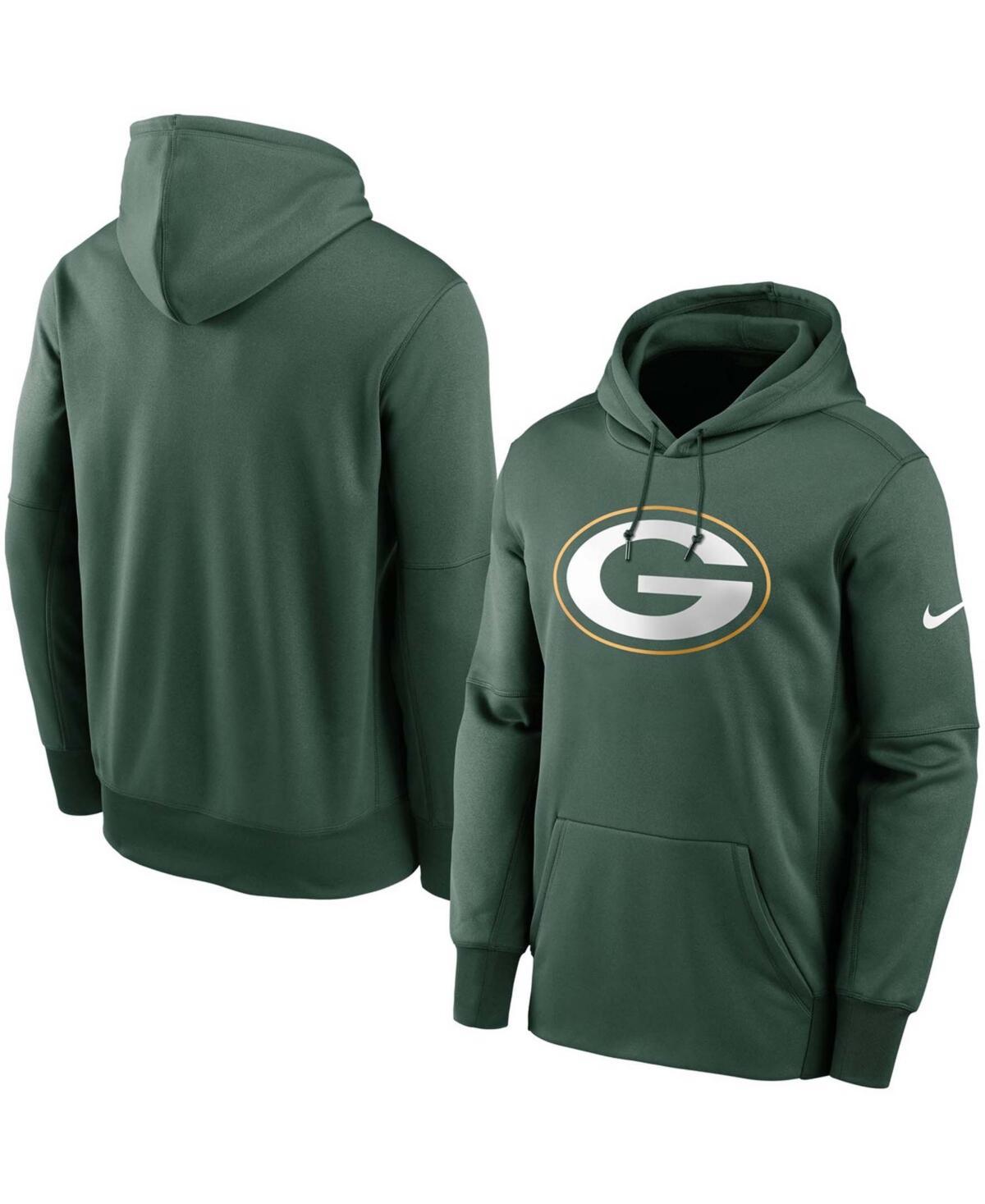 Mens Big and Tall Green Green Bay Packers Fan Gear Primary Logo Therma Performance Pullover Hoodie Product Image