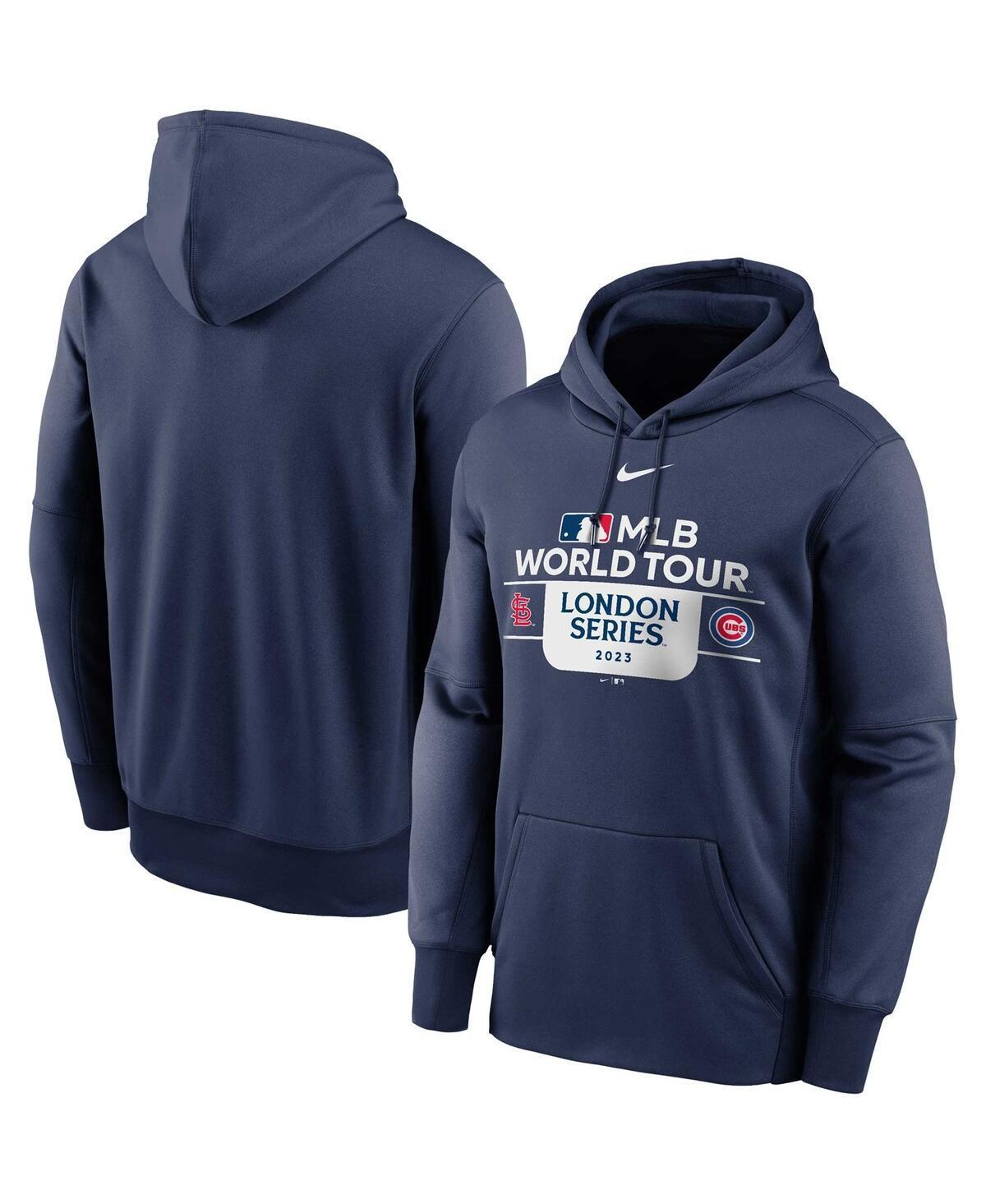 Mens Nike Navy 2023 Mlb World Tour: London Series Chicago Cubs vsSt. Louis Cardinals Matchup Performance Pullover Hoodie Product Image