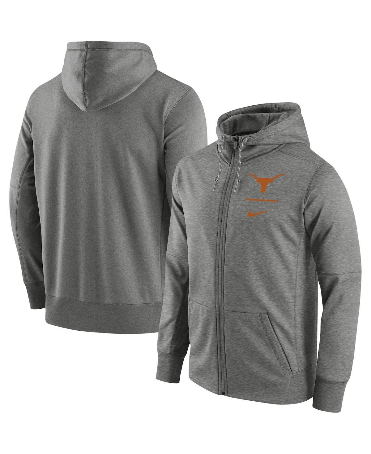 Mens Nike Heathered Gray Oklahoma Sooners Logo Stack Performance Full-Zip Hoodie Product Image