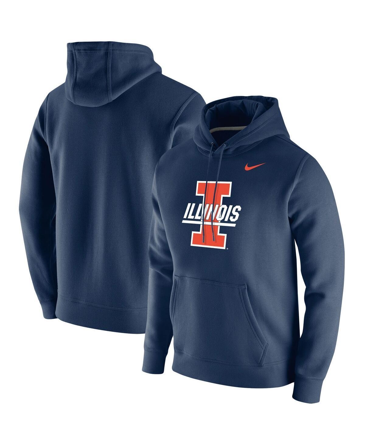 Mens Navy Illinois Fighting Illini Vintage-Like School Logo Pullover Hoodie Product Image