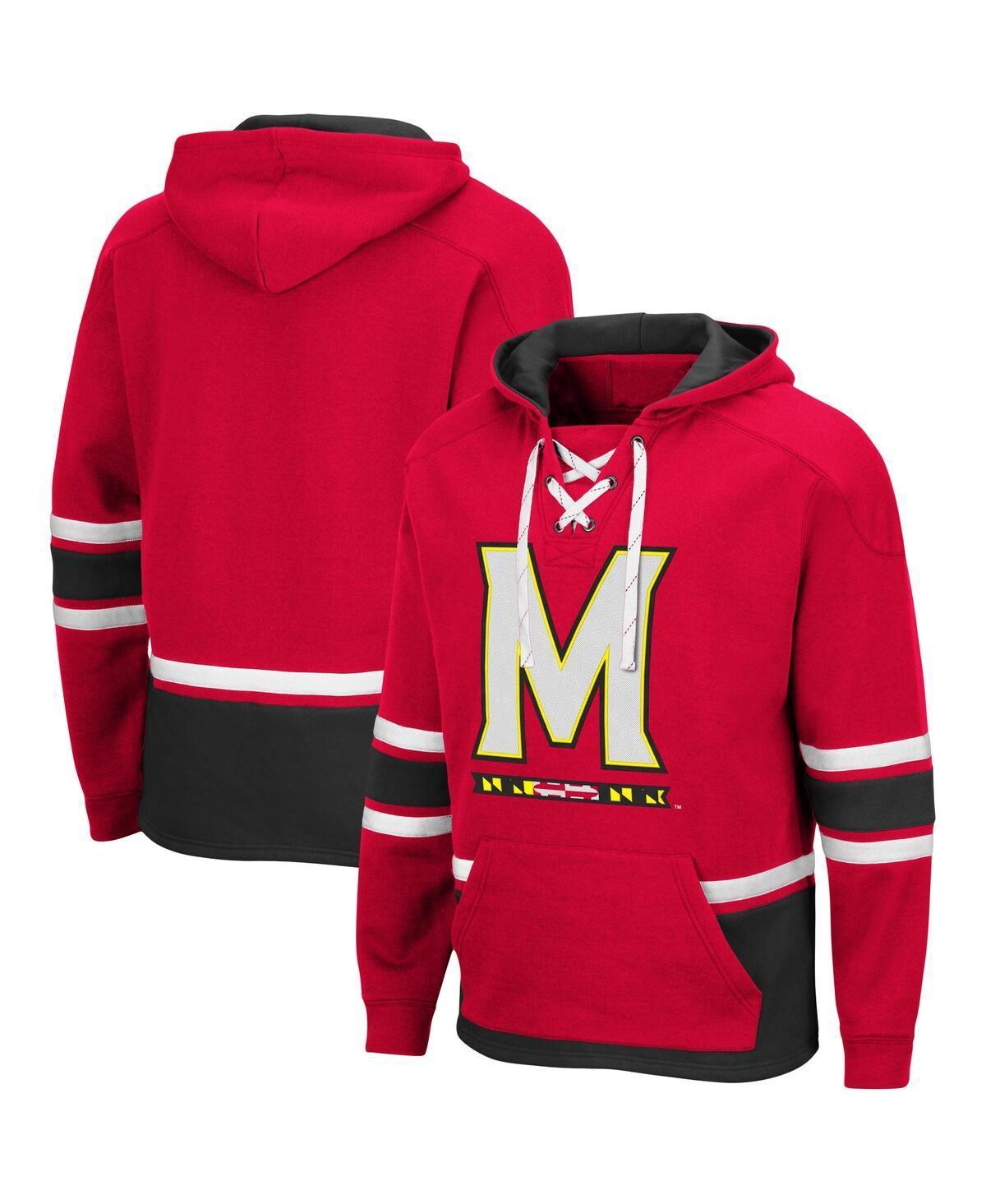 Mens Colosseum Red Maryland Terrapins Lace Up 3.0 Pullover Hoodie MAR Red Product Image