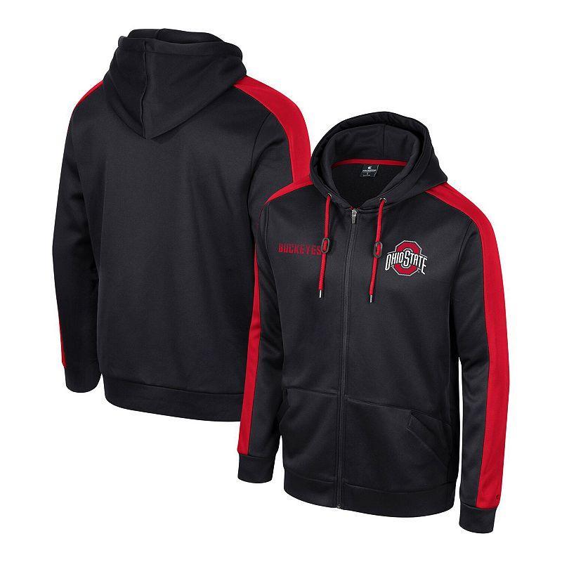 Mens Colosseum Black Arkansas Razorbacks Reese Full-Zip Hoodie Product Image