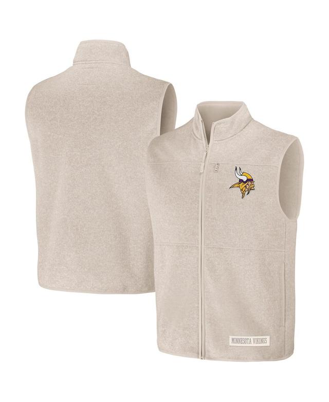 Mens NFL x Darius Rucker Collection by Fanatics  Oatmeal Minnesota Vikings Full-Zip Sweater Vest Product Image