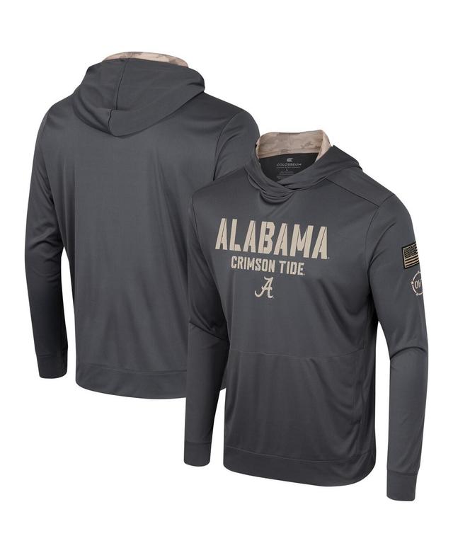 Mens Colosseum Charcoal Alabama Crimson Tide Oht Military-Inspired Appreciation Long Sleeve Hoodie T-shirt Product Image