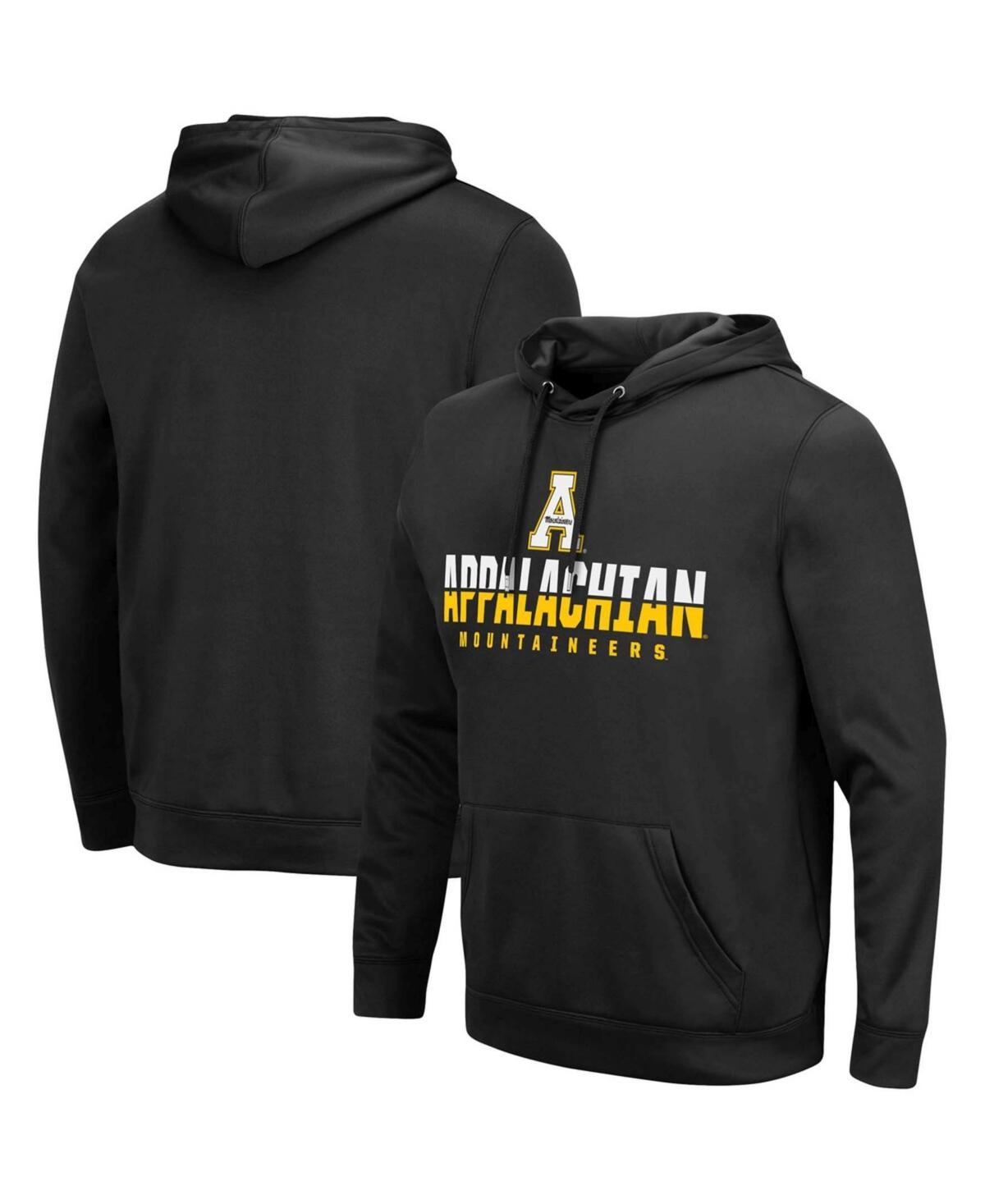 Mens Colosseum Black Appalachian State Mountaineers Lantern Pullover Hoodie Product Image