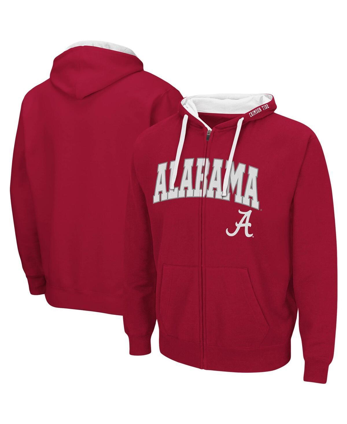 Mens Colosseum Crimson Alabama Crimson Tide Big & Tall Full-Zip Hoodie Product Image