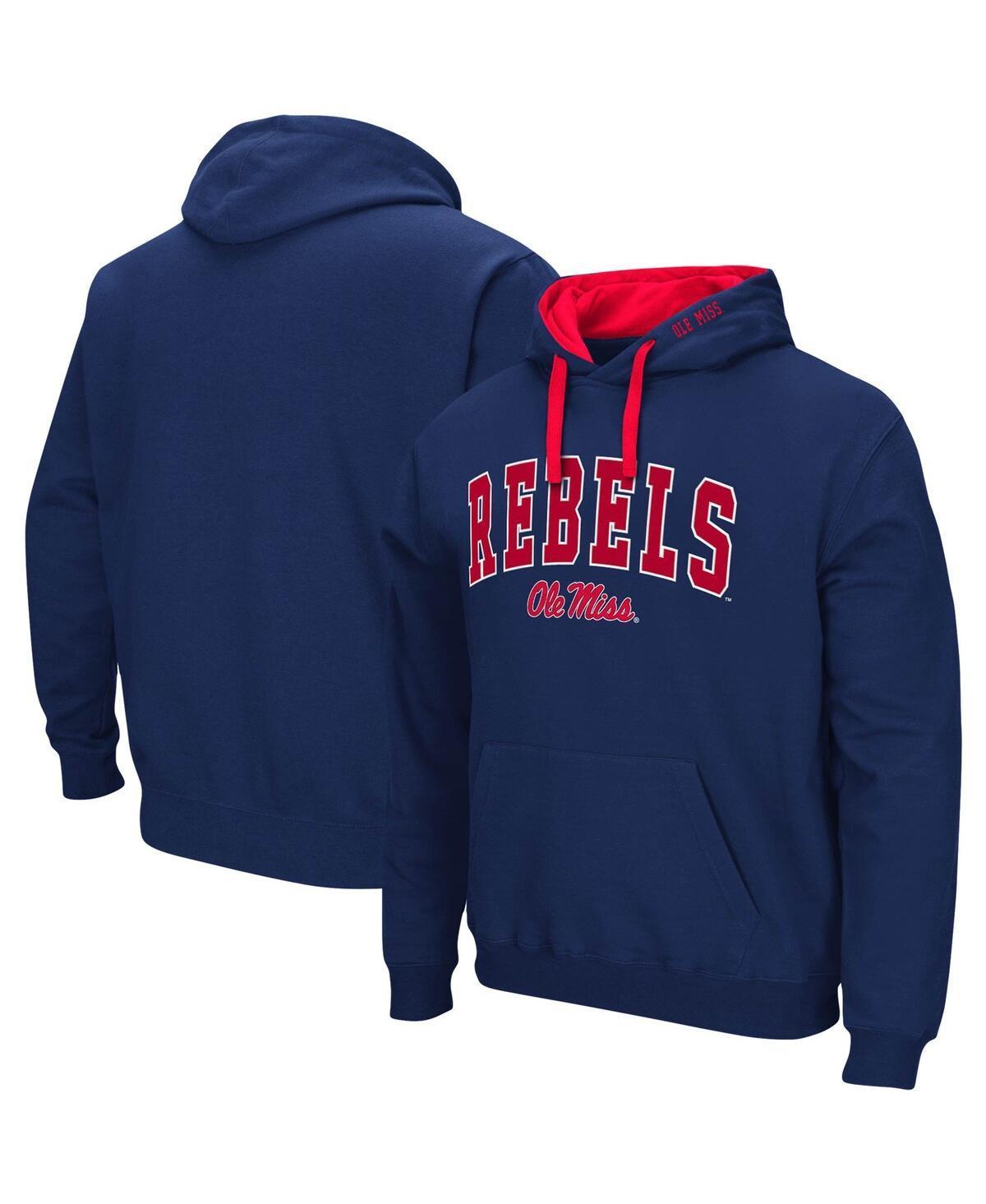 Mens Colosseum Ole Miss Rebels Big & Tall Arch & Logo 2.0 Pullover Hoodie Blue Product Image