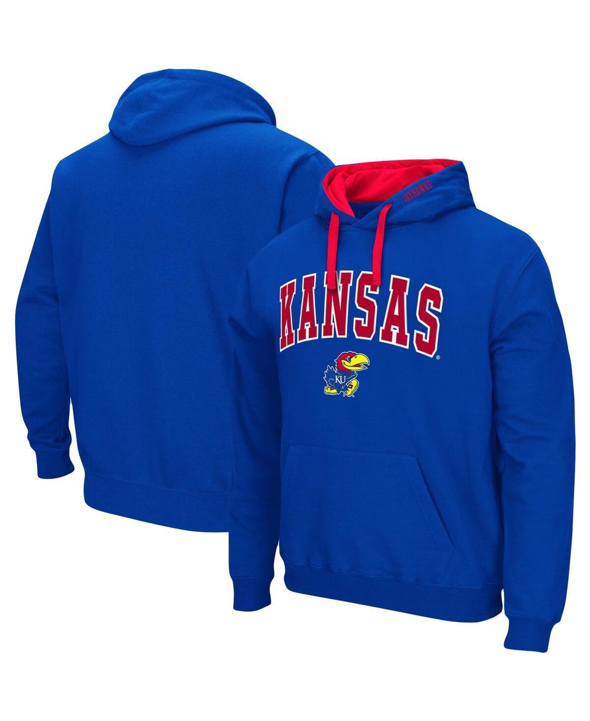 Mens Royal Kansas Jayhawks Big and Tall Arch and Logo 2.0 Pullover Hoodie Product Image