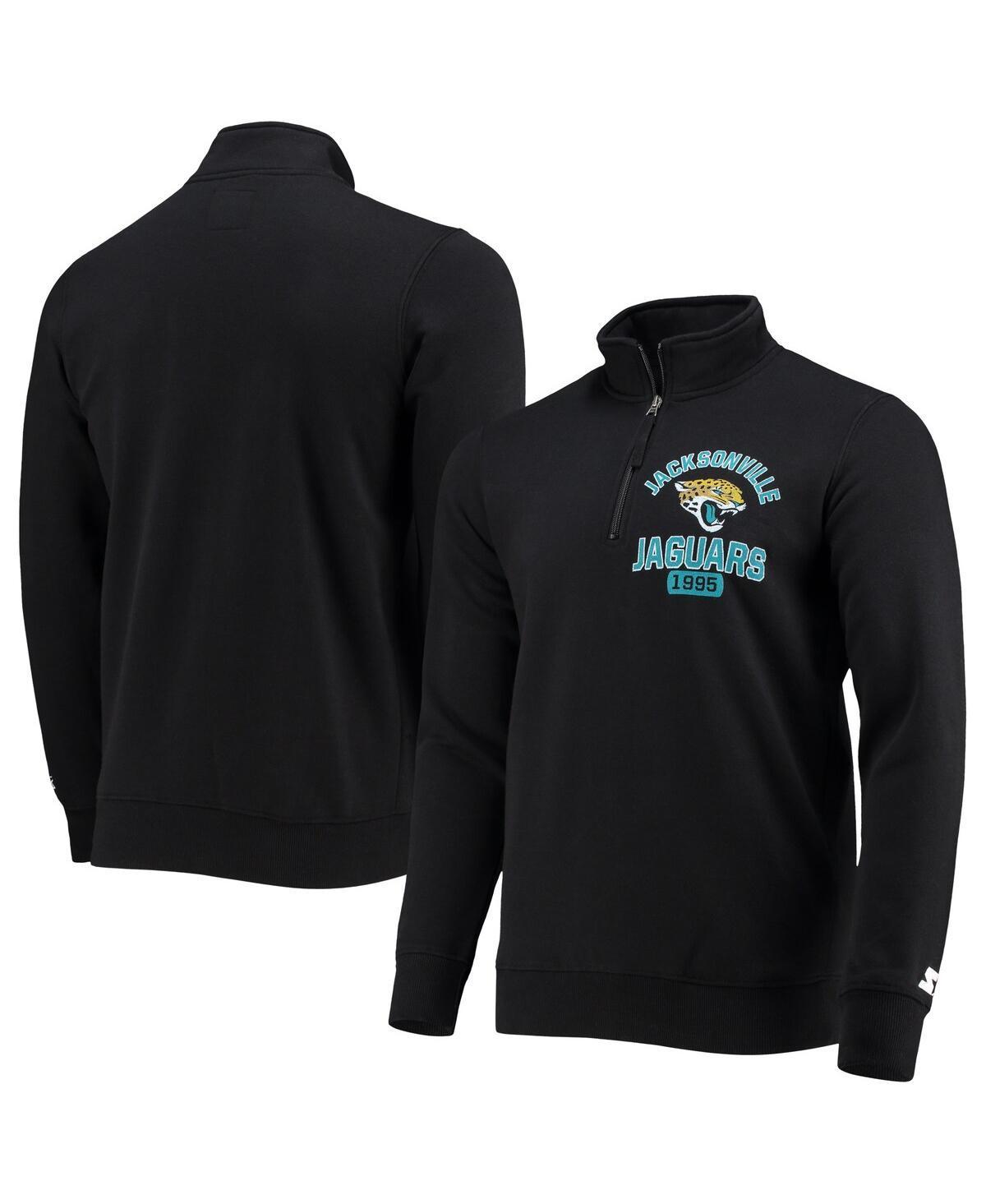 Mens Starter Black Jacksonville Jaguars Heisman Quarter-Zip Jacket Product Image