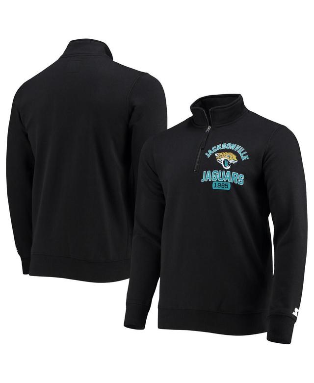 Mens Starter Black Jacksonville Jaguars Heisman Quarter-Zip Jacket Product Image