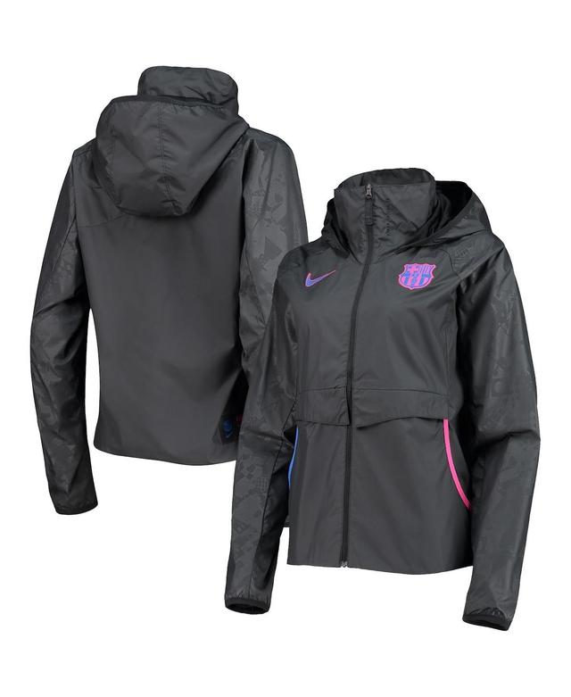 Womens Nike Black Barcelona AWF Raglan Full-Zip Jacket Product Image