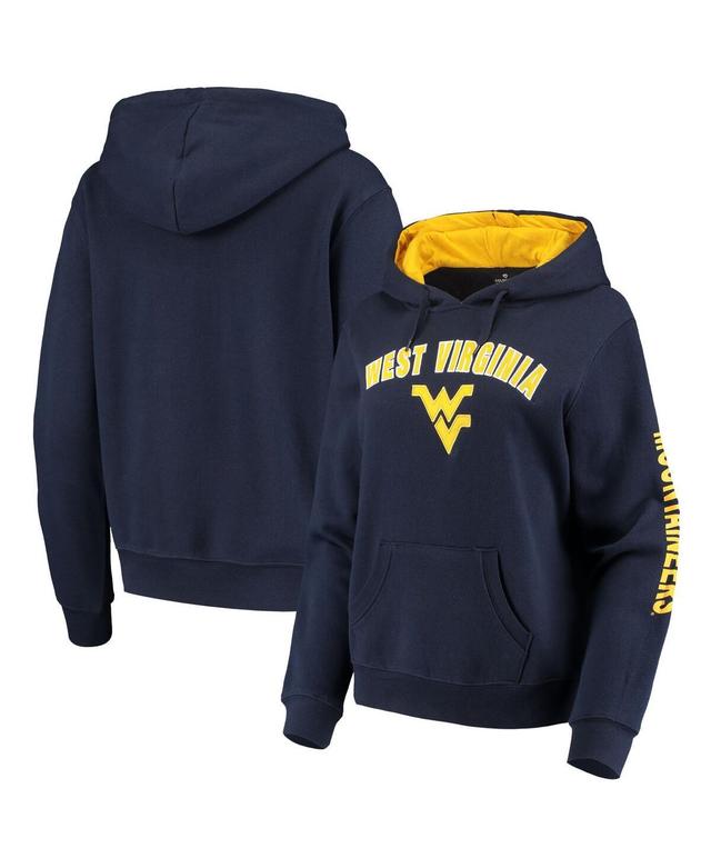 Womens Navy West Virginia Mountaineers Loud and Proud Pullover Hoodie Product Image