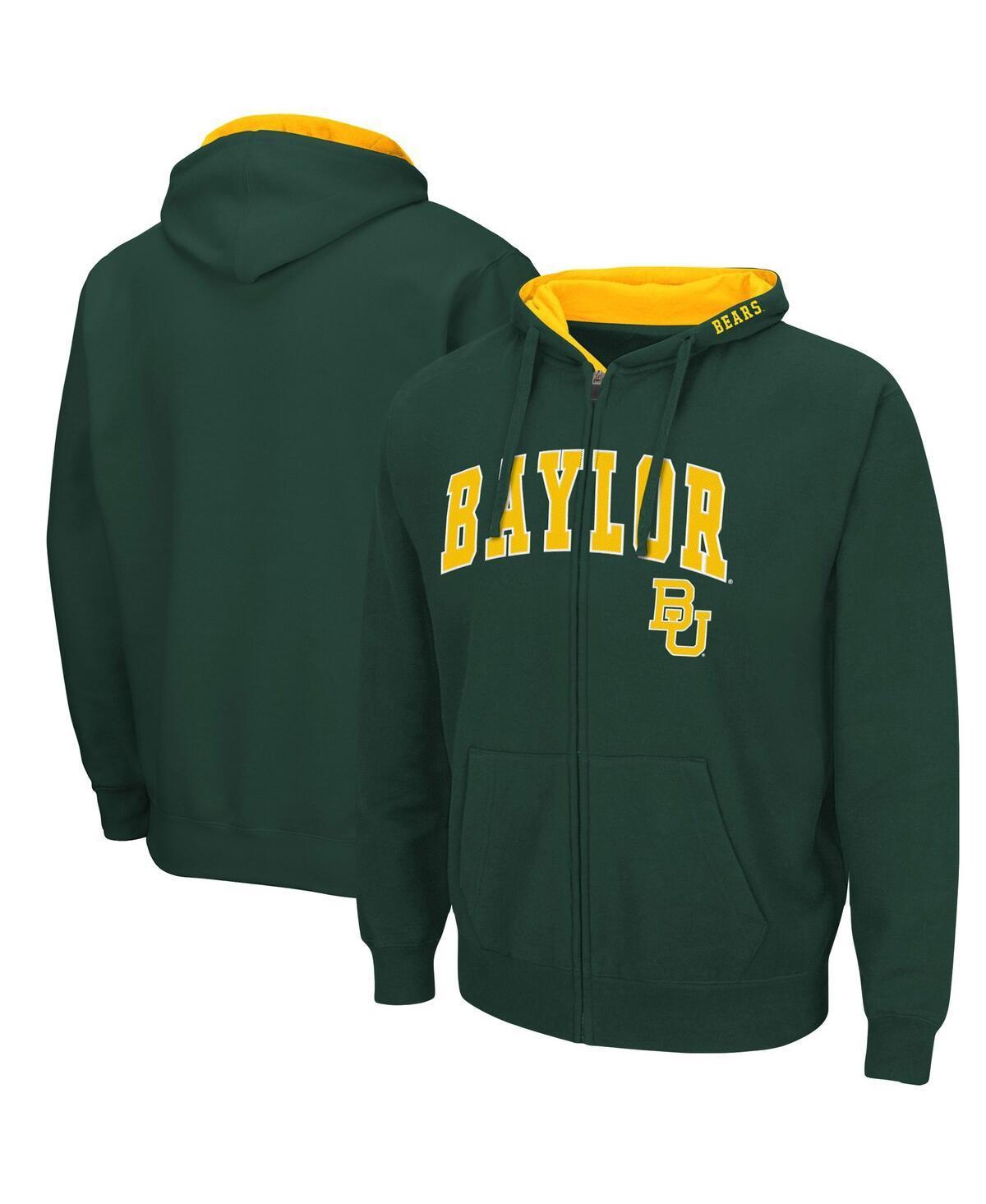 Mens Colosseum Green Baylor Bears Arch & Logo 3.0 Full-Zip Hoodie Product Image