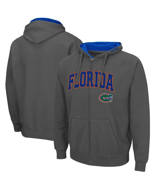 Mens Colosseum Gray Florida Gators Arch and Logo 3.0 Full-Zip Hoodie Product Image