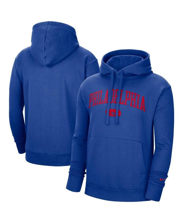 Mens Nike Royal Philadelphia 76ers Heritage Essential Pullover Hoodie Product Image