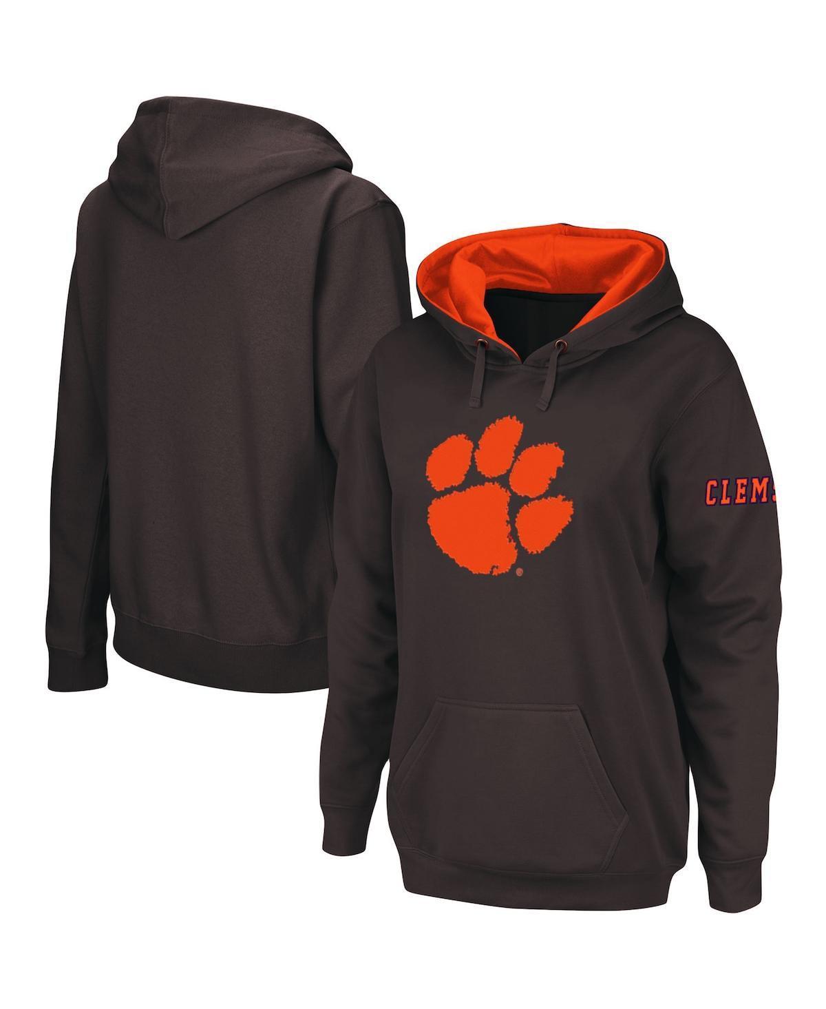 Womens Charcoal Clemson Tigers Big Logo Pullover Sweatshirt Product Image