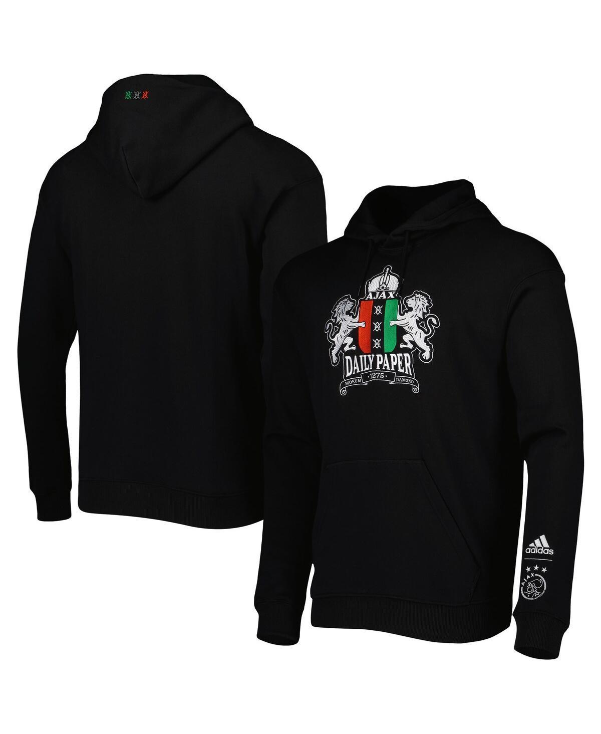 Mens adidas Black Ajax Daily Paper Pullover Hoodie Product Image