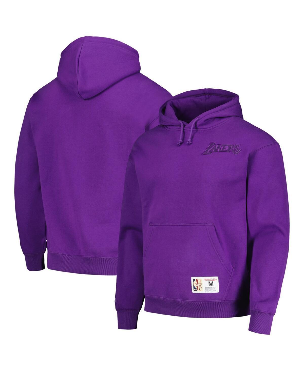 Mens Mitchell & Ness Purple Los Angeles Lakers Hardwood Classics Tonal Pullover Hoodie Product Image