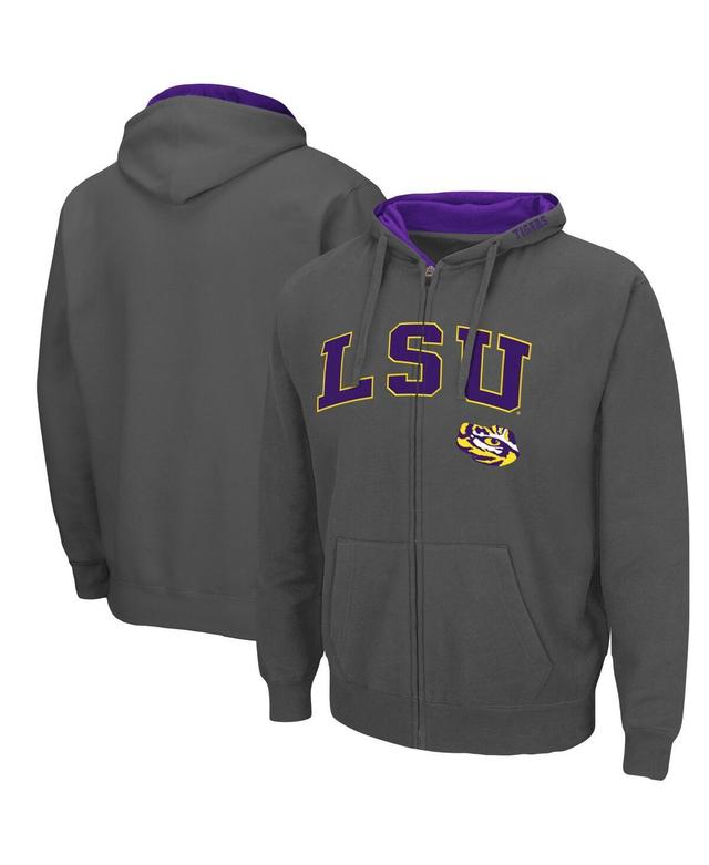 Colosseum Mens Lsu Tigers Arch Logo 3.0 Full-Zip Hoodie Product Image