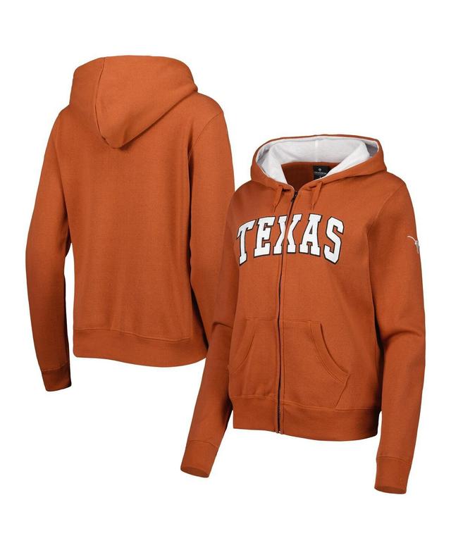 Womens Colosseum Texas Orange Texas Longhorns Arched Name Full-Zip Hoodie Product Image