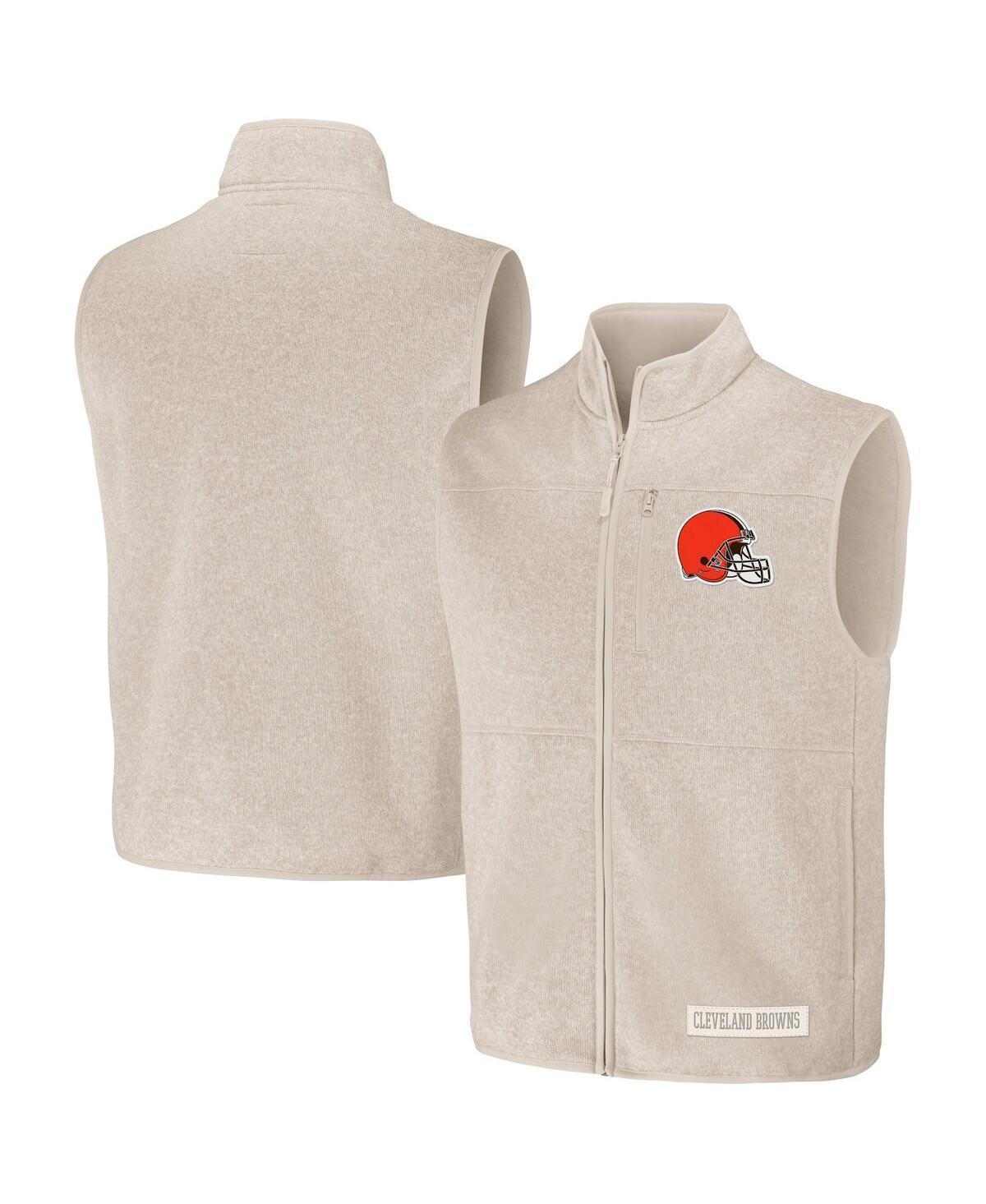 Mens Nfl x Darius Rucker Collection by Fanatics Oatmeal Cleveland Browns Full-Zip Sweater Vest - Oatmeal Product Image