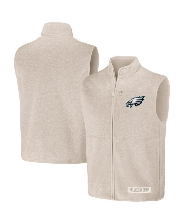 Mens Nfl x Darius Rucker Collection by Fanatics Oatmeal Philadelphia Eagles Full-Zip Sweater Vest - Oatmeal Product Image