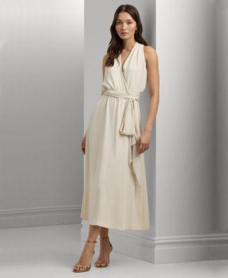 Women's Belted Halter A-Line Dress Product Image