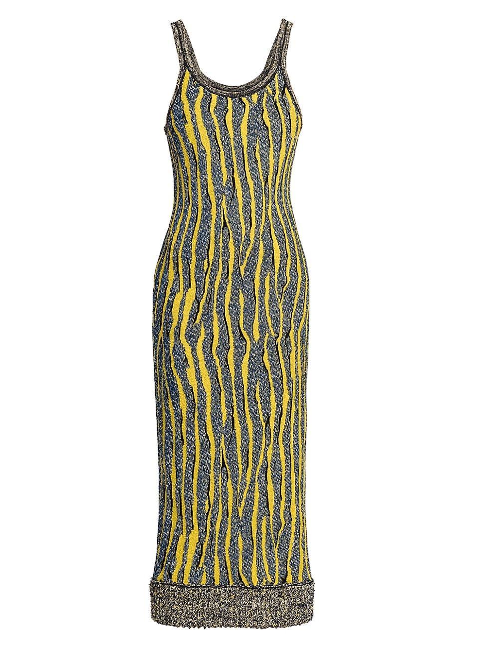 Womens Knit Animal-Jacquard Midi-Dress Product Image