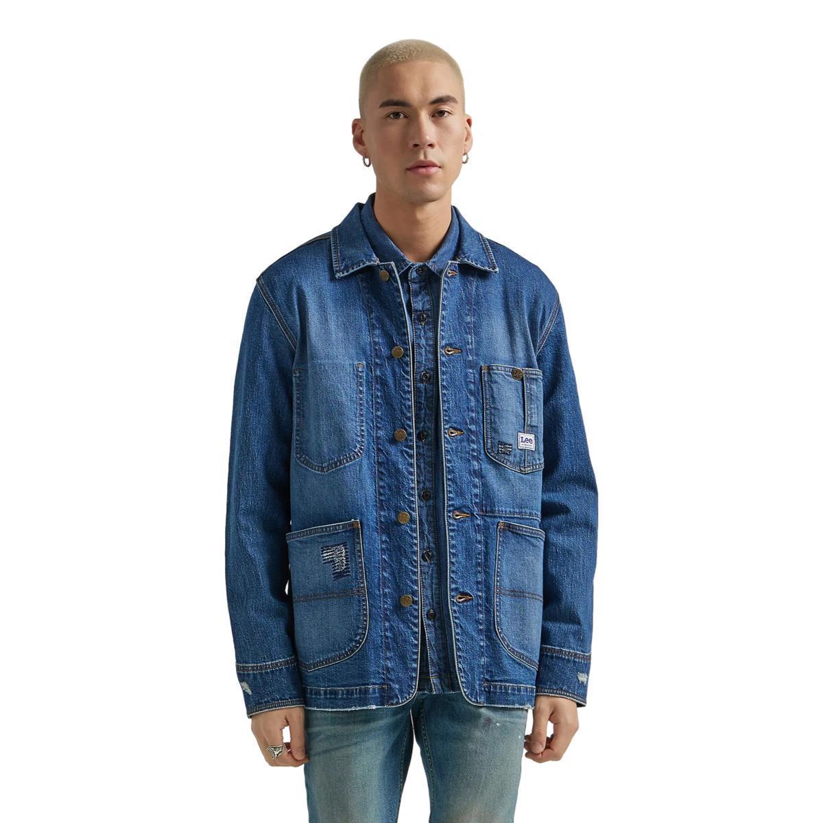 Denim Chore Coat Mid Wash Product Image