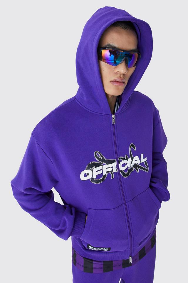 Official Boxy Oversized Zip Through Hoodie | boohooMAN USA Product Image