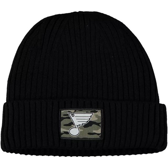 Mens adidas St. Louis Blues Military Appreciation Cuffed Knit Hat Product Image