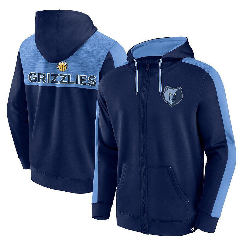 Mens Fanatics Branded Navy Memphis Grizzlies Rainbow Shot Full-Zip Hoodie Grz Blue Product Image