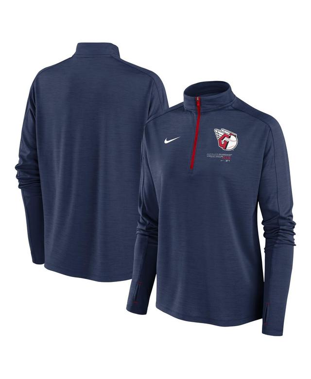 Womens Nike Navy Cleveland Guardians Pacer Quarter-Zip Top Product Image