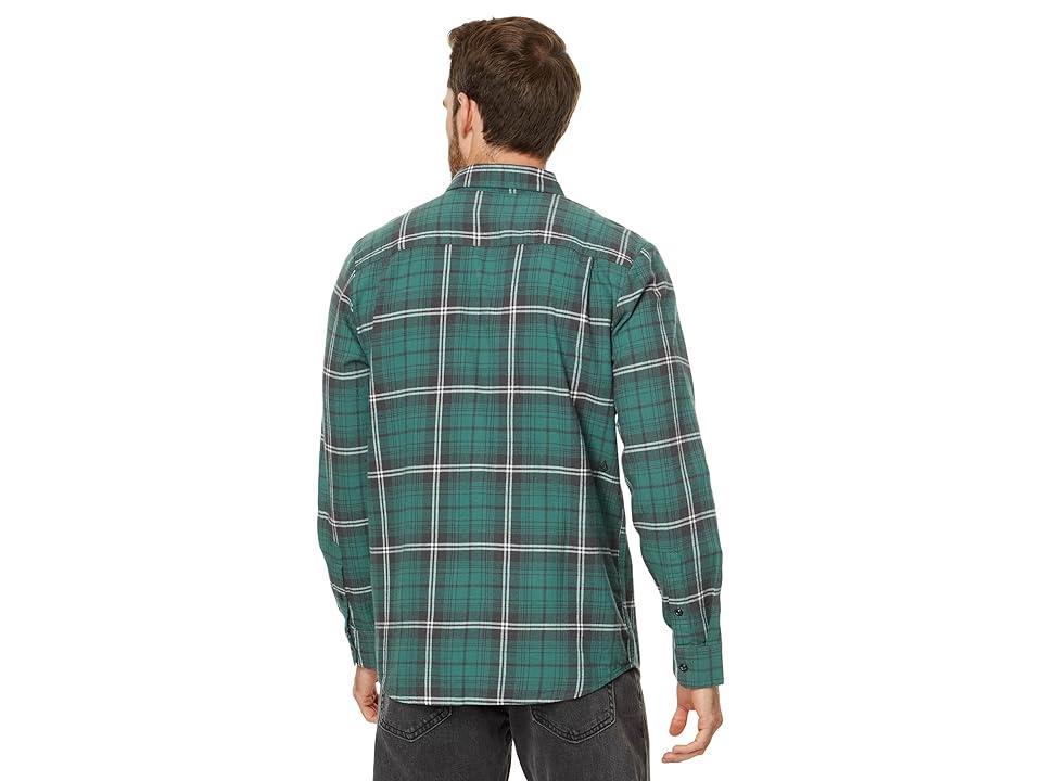 Volcom Caden Plaid Long Sleeve (Sea ) Men's Clothing Product Image