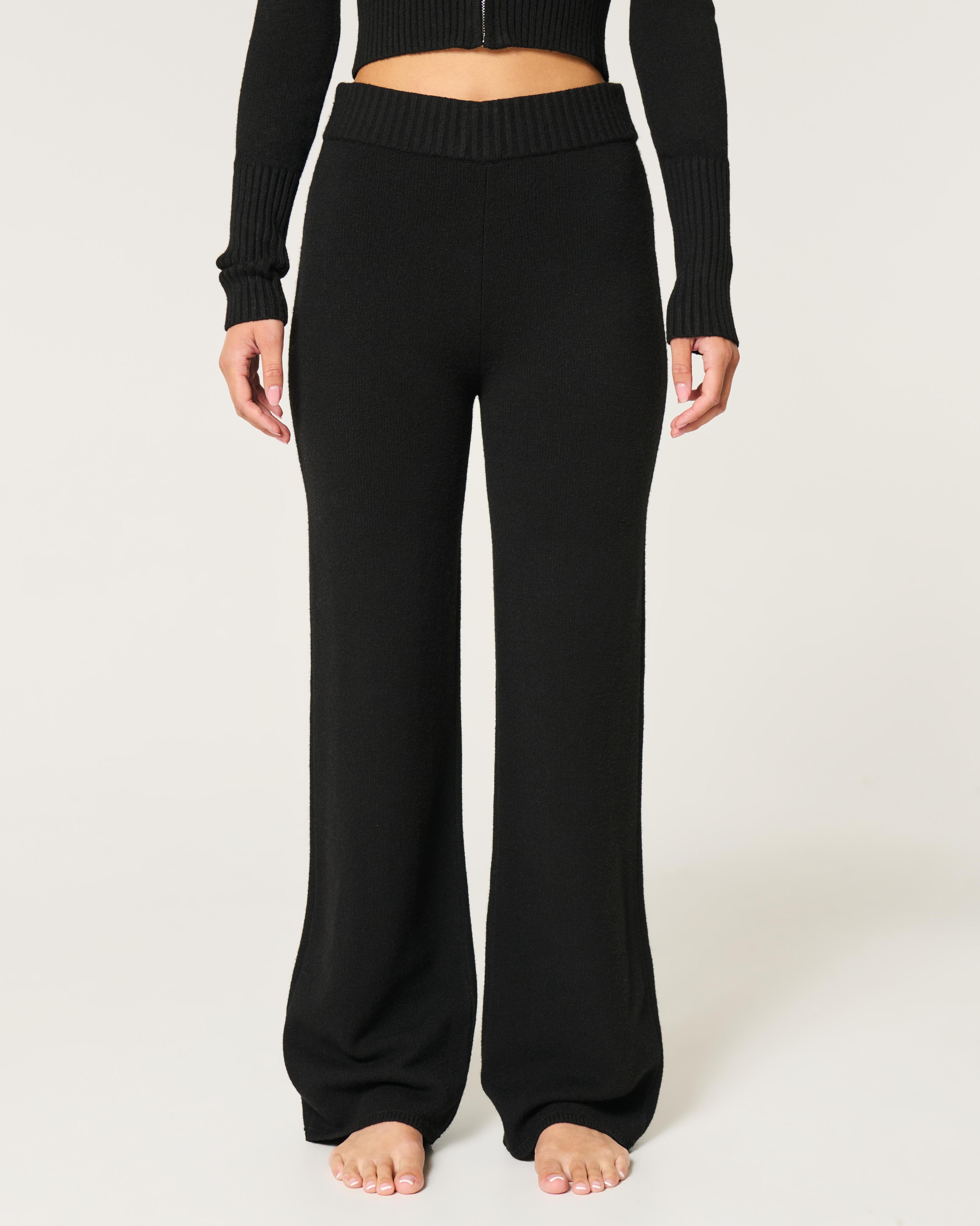 Gilly Hicks Sweater-Knit Straight Pants Product Image