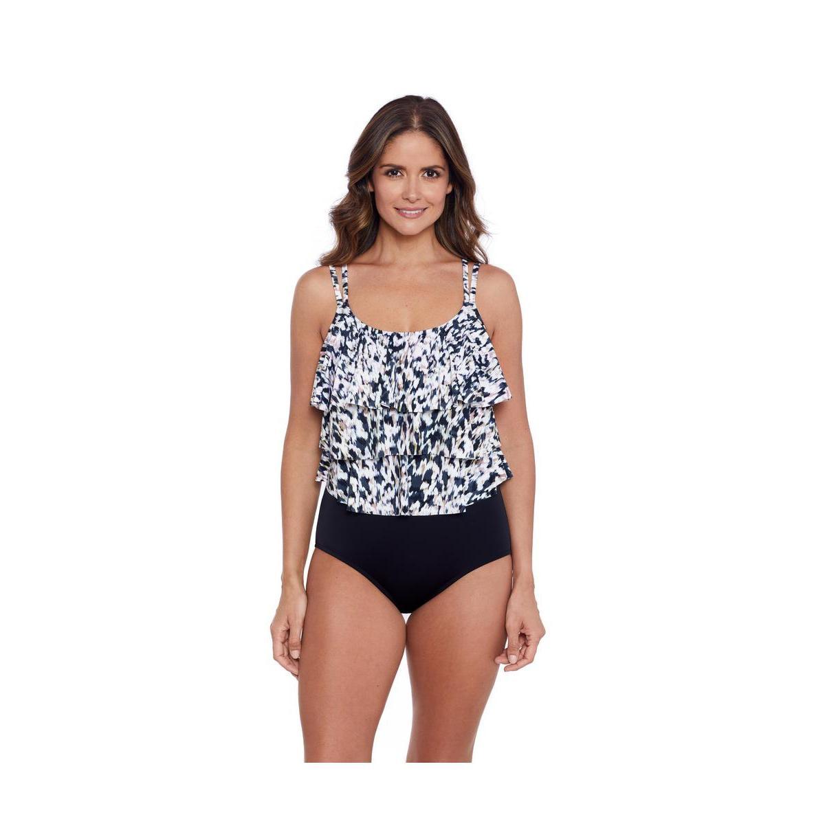 Women's ShapeSolver Triple Tier Fauxkini One-Piece Swimsuit Product Image