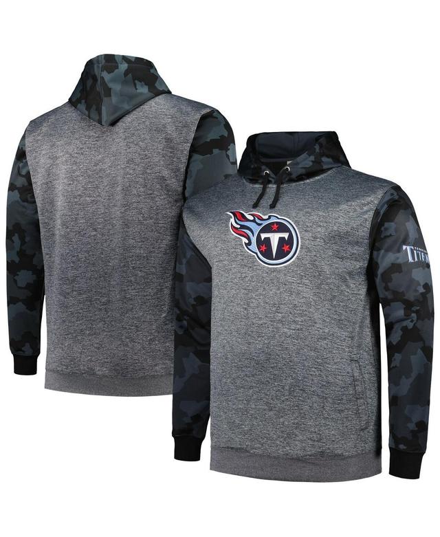 Mens Fanatics Heather Charcoal Tennessee Titans Big and Tall Camo Pullover Hoodie Product Image