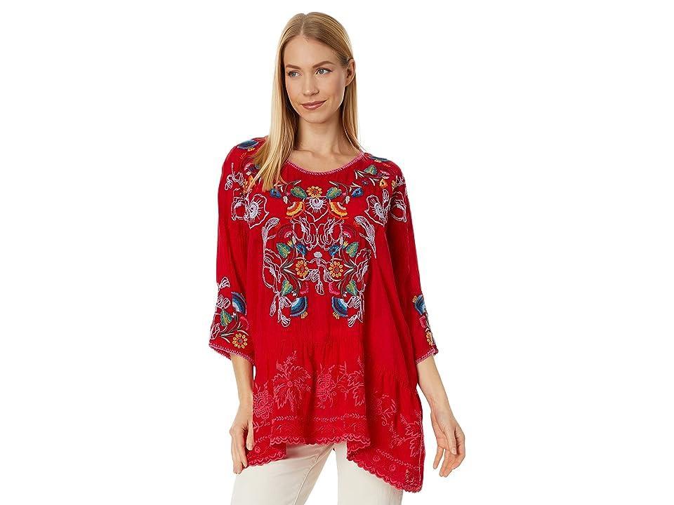 Johnny Was Cherie Tunic (Rose Red) Women's Clothing Product Image