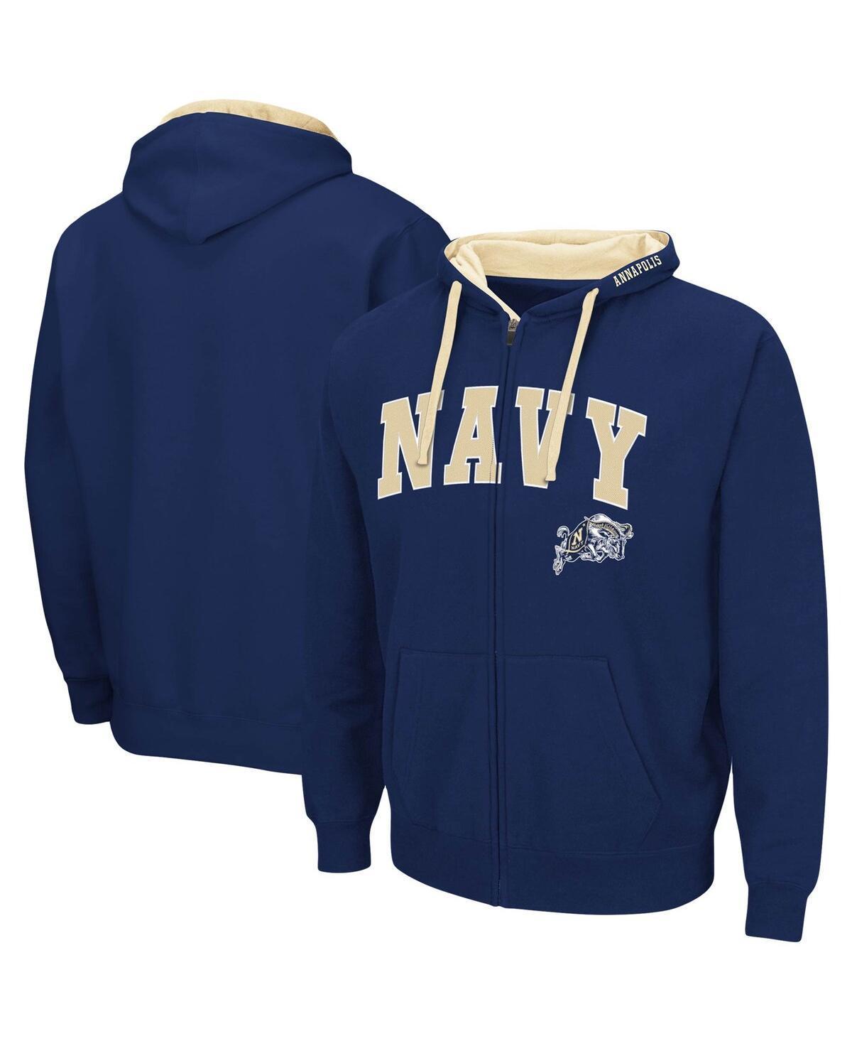 Mens Colosseum Navy Navy Midshipmen Big and Tall Full-Zip Hoodie Product Image