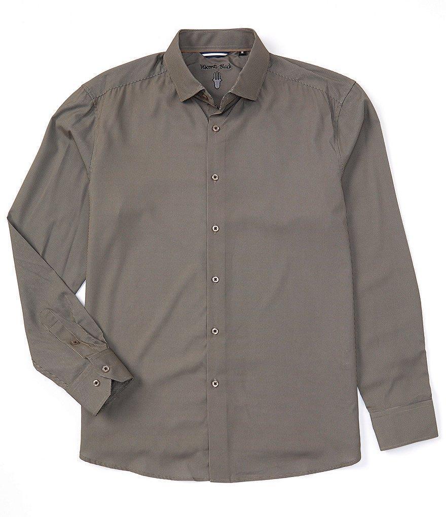 Visconti Performance Stretch Plaid Long Sleeve Woven Shirt Product Image