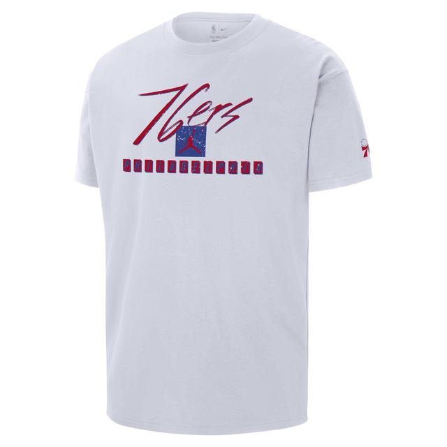 Philadelphia 76ers Courtside Statement Edition Men's Jordan NBA Max90 T-Shirt Product Image