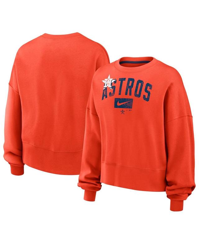 Nike Womens Orange Houston Astros Pullover Sweatshirt - Orange Product Image