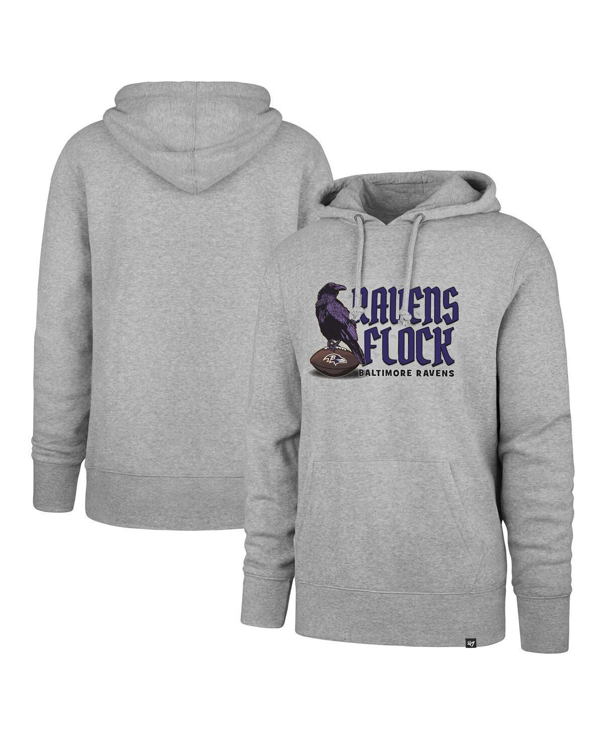 Mens 47 Brand Gray Baltimore Ravens Regional Headline Pullover Hoodie Product Image