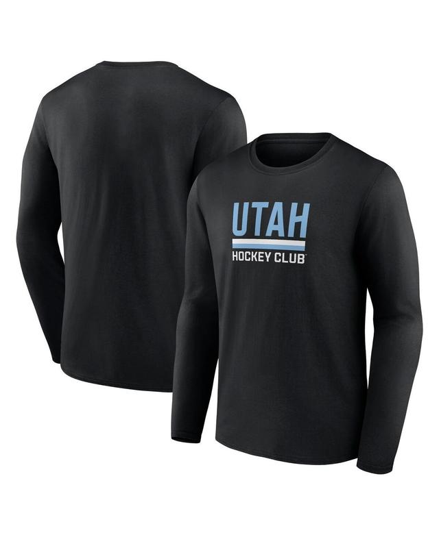 Fanatics Mens Black Utah Hockey Club Secondary Logo Long Sleeve T-Shirt Product Image