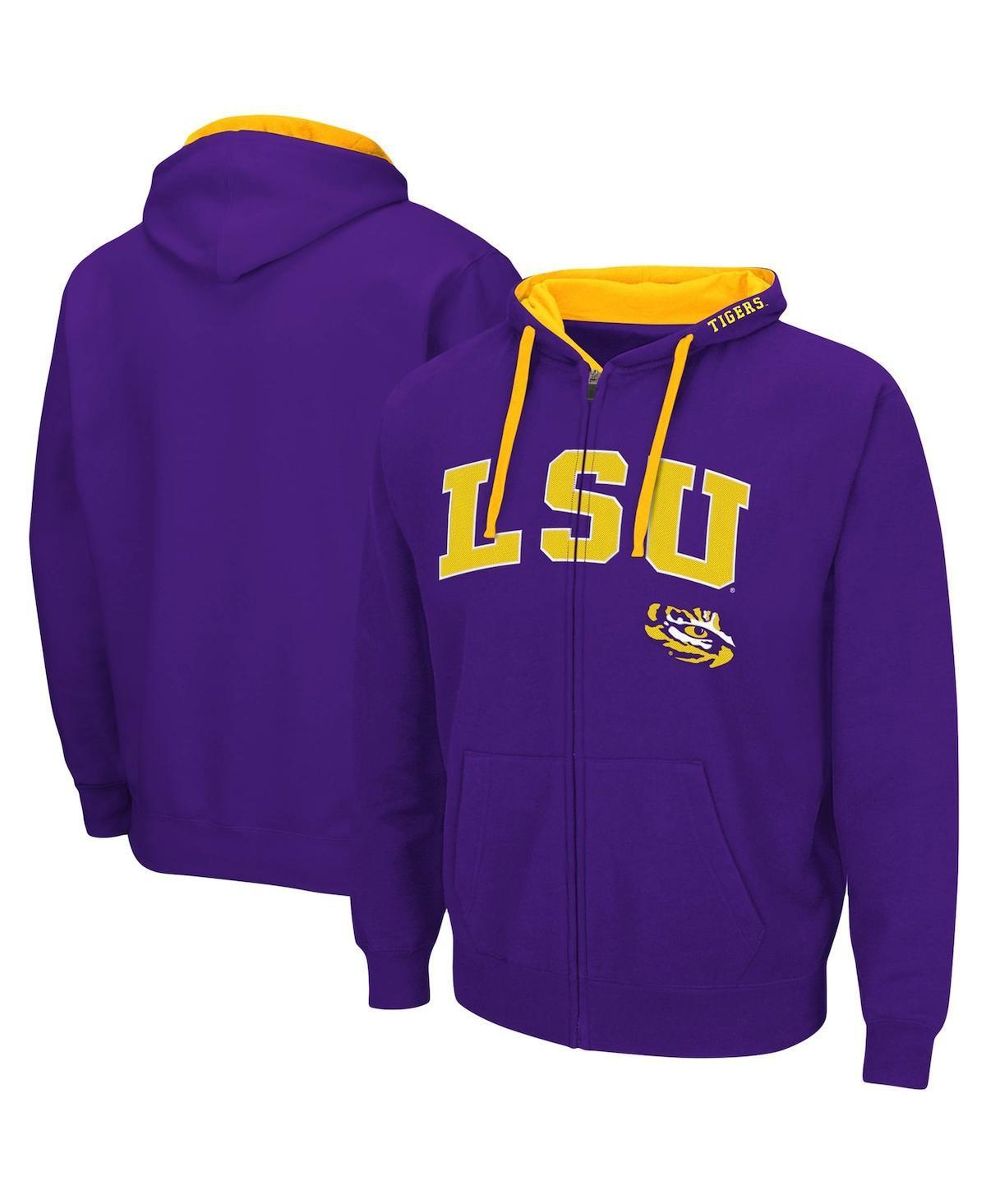 Mens Colosseum Purple Lsu Tigers Big and Tall Full-Zip Hoodie Product Image